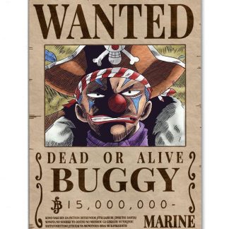 Buggy Clown Wanted Bounty Poster