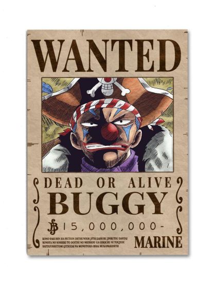 Buggy Clown Wanted Bounty Poster