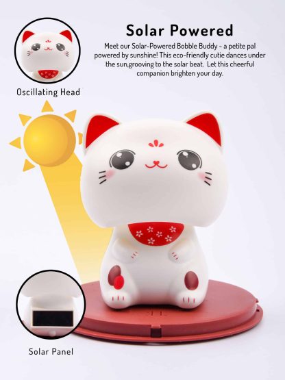 Kawaii Neko Solar Bobblehead - Image 2
