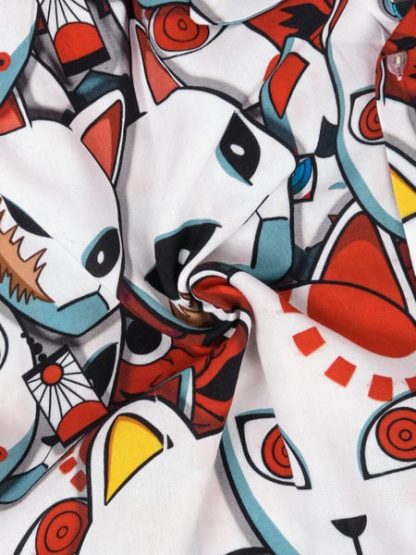 Kitsune Masks Hawaiian Shirt (Oversize Kimono Fit) - Image 4