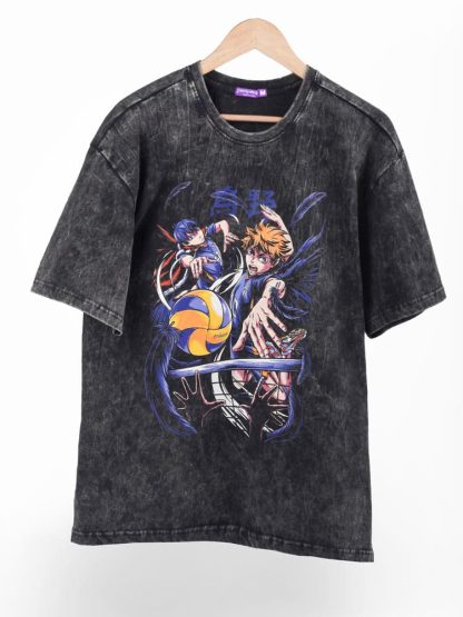 Flightless Crows (Oversize Tee | Stone Wash: Charcoal)