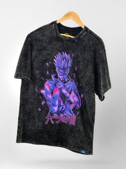 Six Eyes Sorcerer (Oversize Tee | Stone Wash: Charcoal) - Image 4