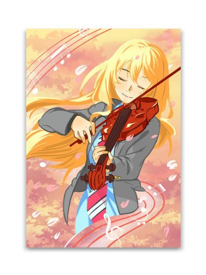 Free-Spirited Violinist Poster