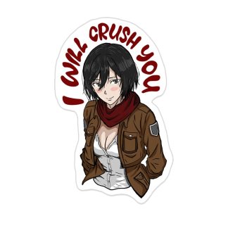 Titan Slayer Waifu Sticker
