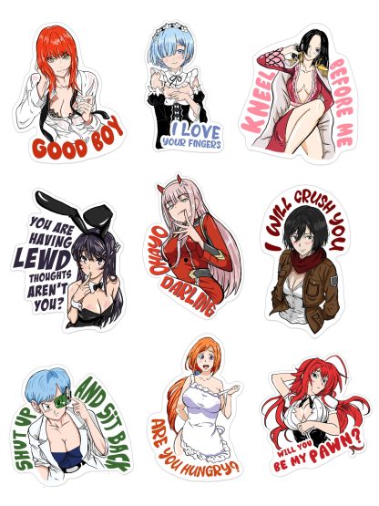 Waifu Stickers (Pack of 9)