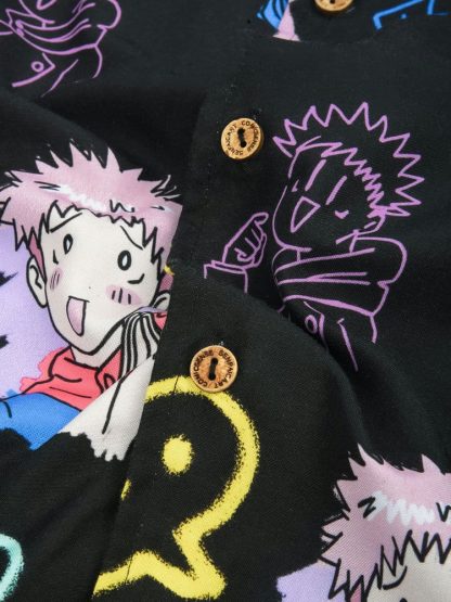 Dark Graffiti: Pink Hair Sorcerer (Oversize Kimono Fit) - Image 5