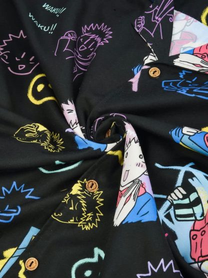 Dark Graffiti: Pink Hair Sorcerer (Oversize Kimono Fit) - Image 4