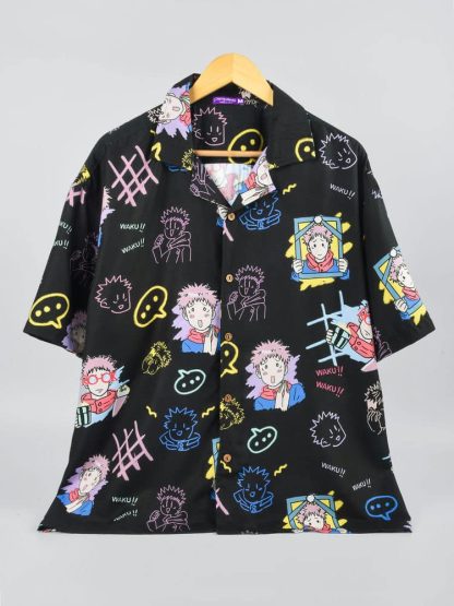Dark Graffiti: Pink Hair Sorcerer (Oversize Kimono Fit) - Image 2
