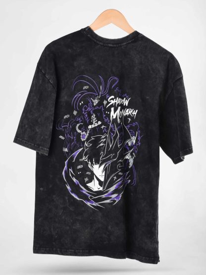 Shadow Monarch (Oversize Tee | Stone Wash: Charcoal) - Image 6
