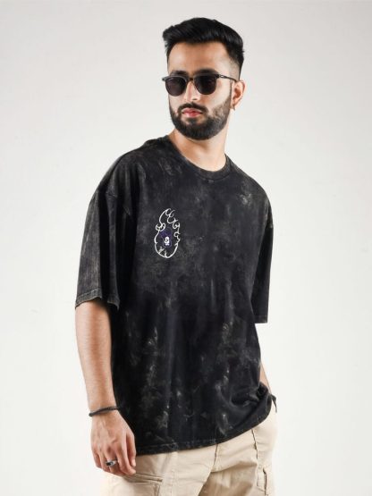 Shadow Monarch (Oversize Tee | Stone Wash: Charcoal) - Image 2