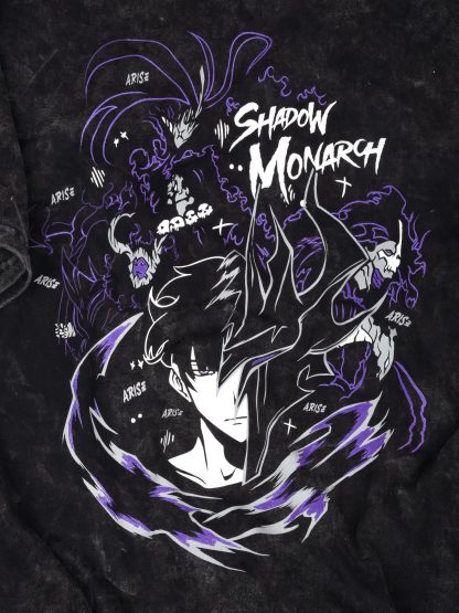 Shadow Monarch (Oversize Tee | Stone Wash: Charcoal) - Image 3