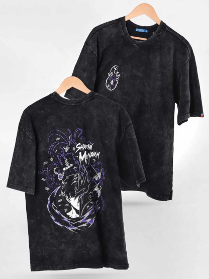 Shadow Monarch (Oversize Tee | Stone Wash: Charcoal) - Image 5