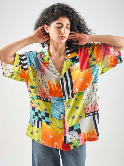 Slayers Pattern Hawaiian Shirt (Oversize Kimono Fit)