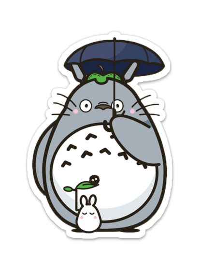 Totoro Under Umbrella Sticker