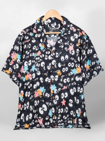 Soot Spirits Hawaiian Shirt (Oversize Kimono Fit)
