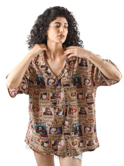Wanted Pirates Hawaiian Shirt (Oversize Kimono Fit)