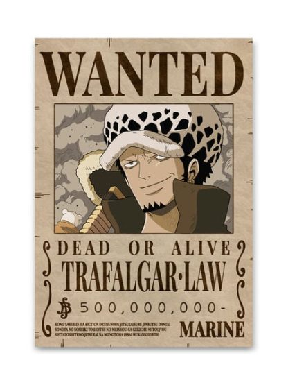Trafalgar D Law Wanted Bounty Poster
